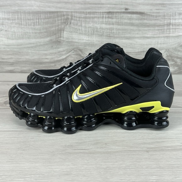 Nike Shox TL Black Dynamic Yellow Metallic Silver New CN0151-002 Men\'s Size 10.5 main image 11